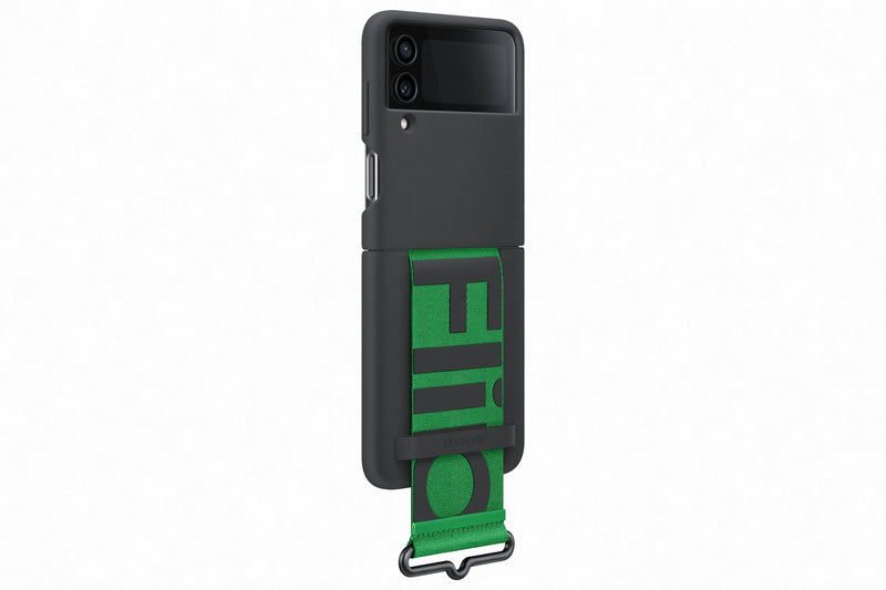 Samsung Galaxy Flip 4 Silicone Cover with Strap Black