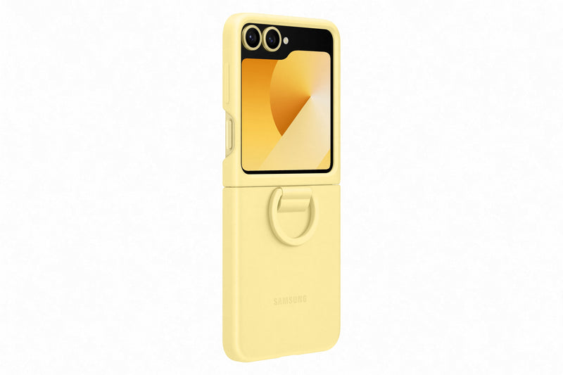 Samsung Galaxy Flip6 Silicone Case with Ring Yellow