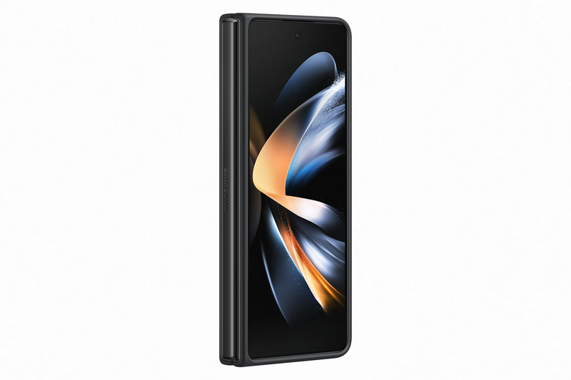 Samsung Galaxy Fold 4 Leather Cover Black