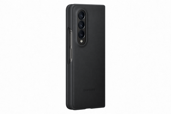 Samsung Galaxy Fold 4 Leather Cover Black