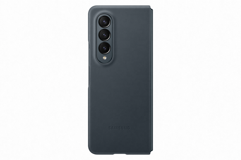 Samsung Galaxy Fold 4 Leather Cover Graygreen