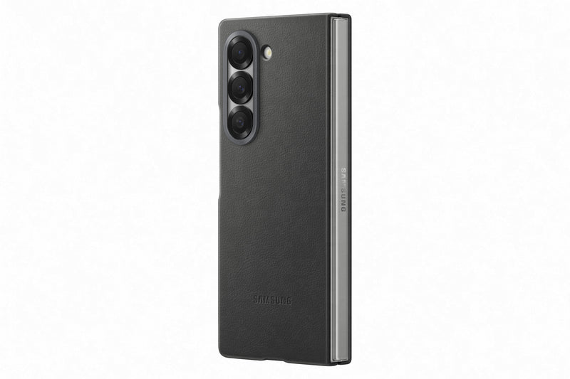 Samsung Galaxy Fold6 Vegan Leather Case Gray