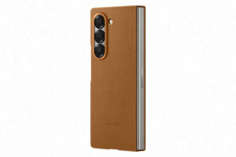 Samsung Galaxy Fold6 Vegan Leather Case Brown